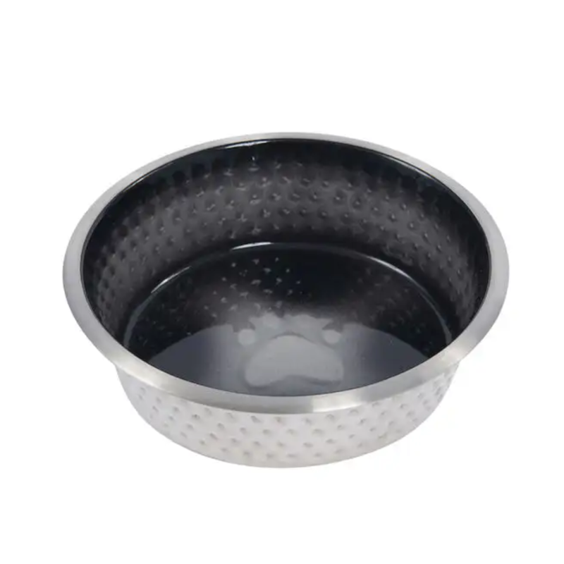 WeatherBeeta Non-Slip Stainless Steel Shade Dog Bowl - Black