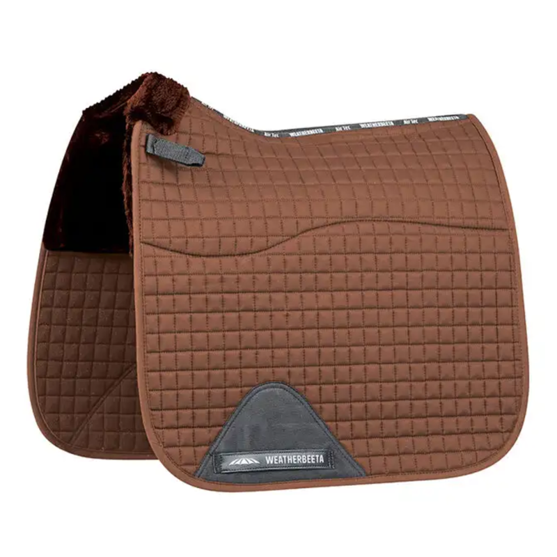 WeatherBeeta Prime Comfy Fleece Dressage Saddlepad - Brown