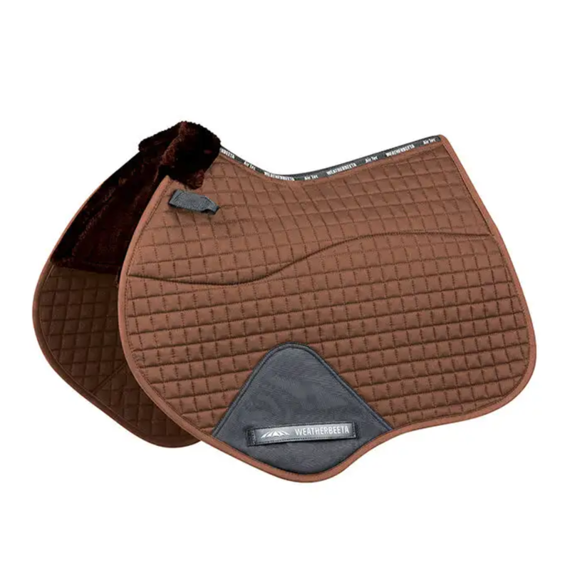 WeatherBeeta Prime Comfy Fleece Jump Shaped Saddlepad - Brown
