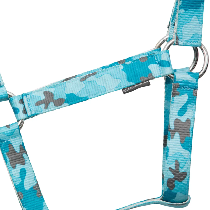 Hy Equestrian DynaForce Head Collar And Lead Rope - Pacific/Grey-1