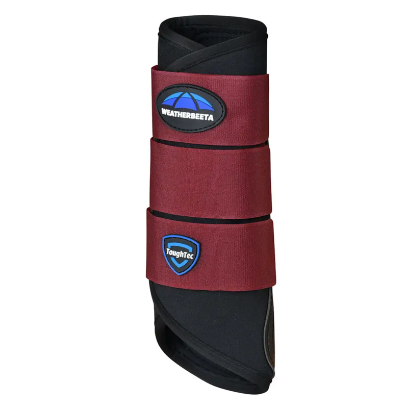 WeatherBeeta Tough-Tec Prime Brushing Boots - Black/Burgundy-1