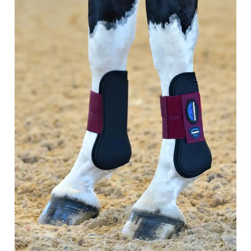 WeatherBeeta Tough-Tec Prime Open Front Boots - Black/Burgundy-3