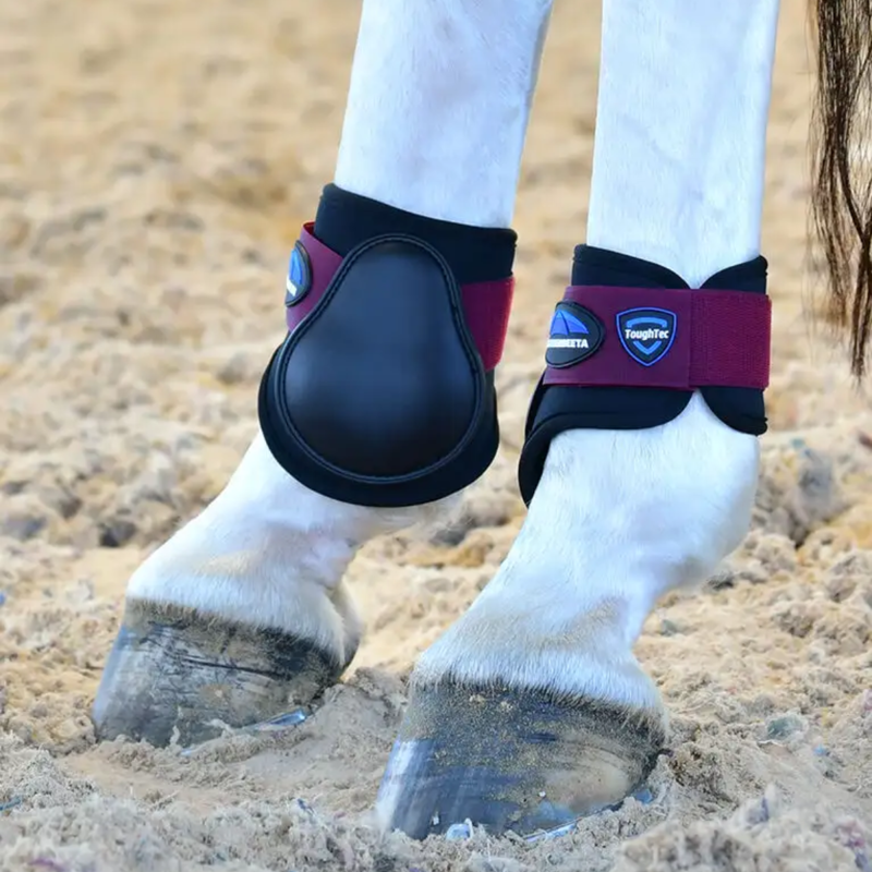 WeatherBeeta Tough-Tec Prime Fetlock Boots - Black/Burgundy-3