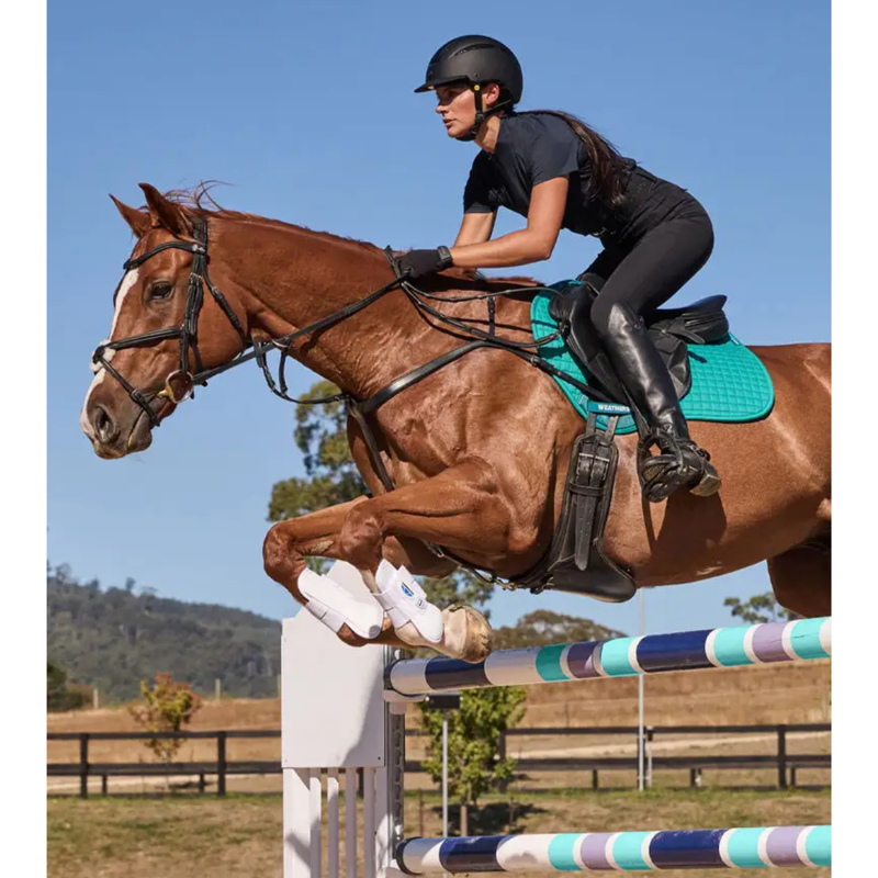 WeatherBeeta Prime Air-Tec Jump Shaped Saddlepad - Dark Turquoise-1