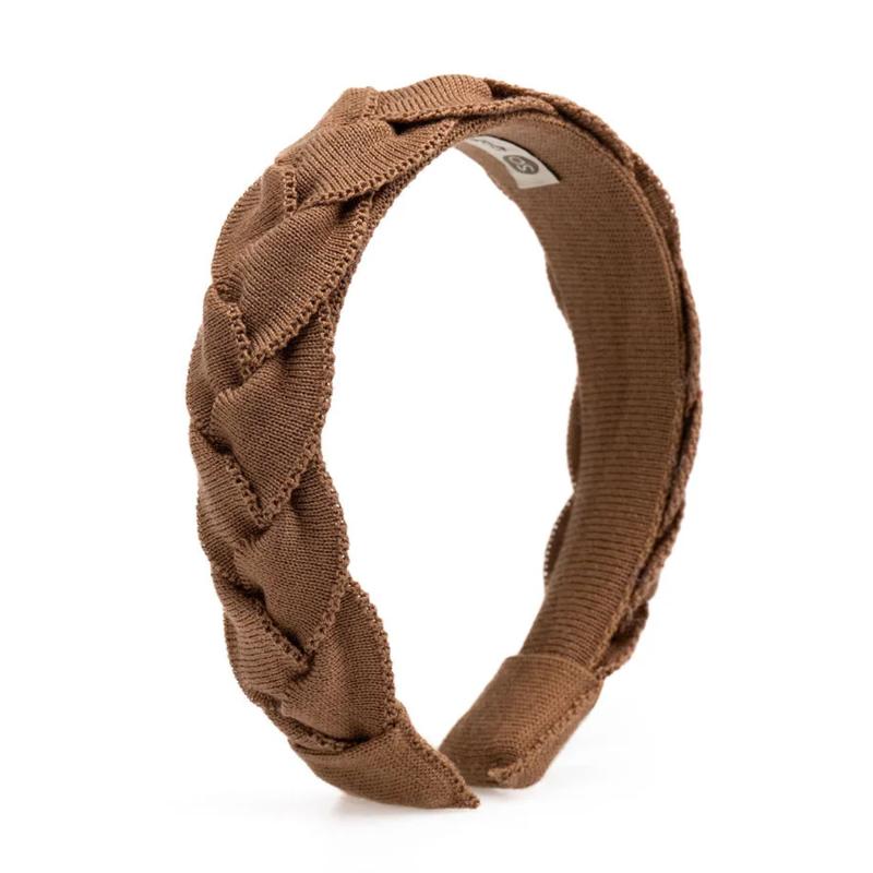 Waring Brooke Signature Solid Plait Hairband - Tan