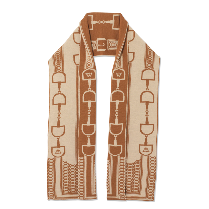 Waring Brooke Snaffled Scarf - Tan/Taupe