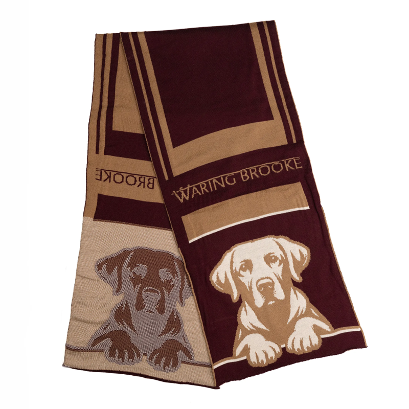 Waring Brooke Loyal Labrador Scarf - Burgundy