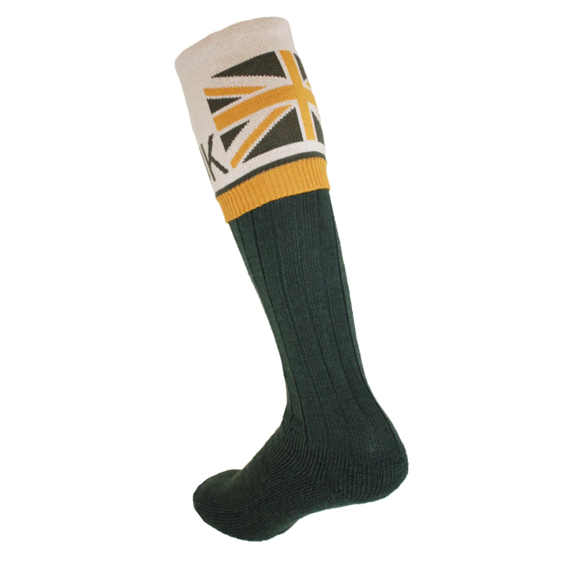 Waring Brooke Union Jack Socks - Green