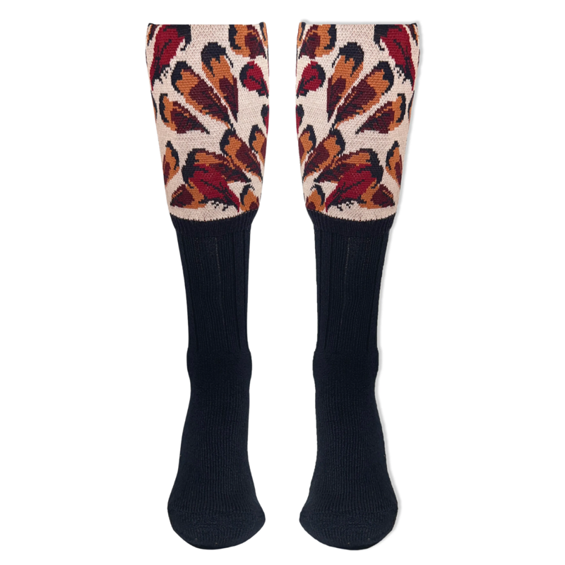 Waring Brooke Pheasant Feather Socks - Navy