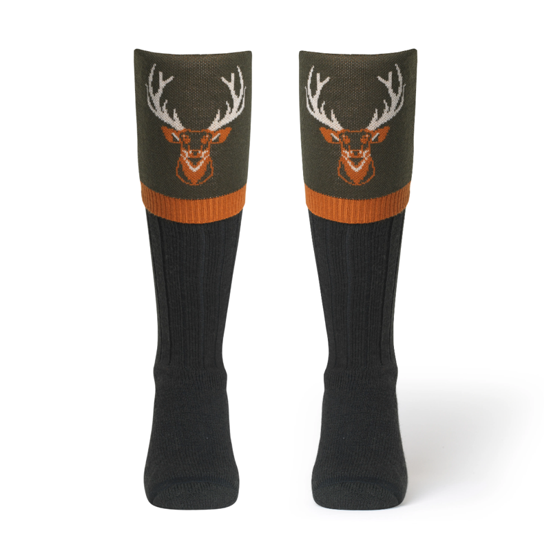 Waring Brooke Majestic Stag Socks - Olive