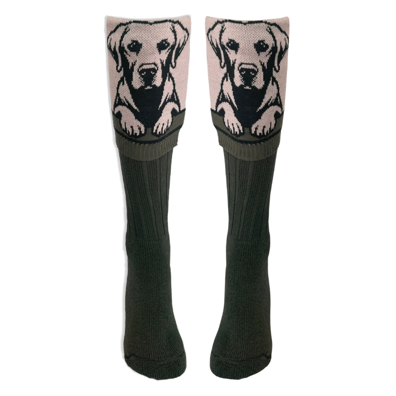 Waring Brooke Loyal Labrador Socks - Black Olive