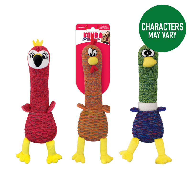 KONG Shakers Cuckoos Characters Dog Toy Medium - Assorted