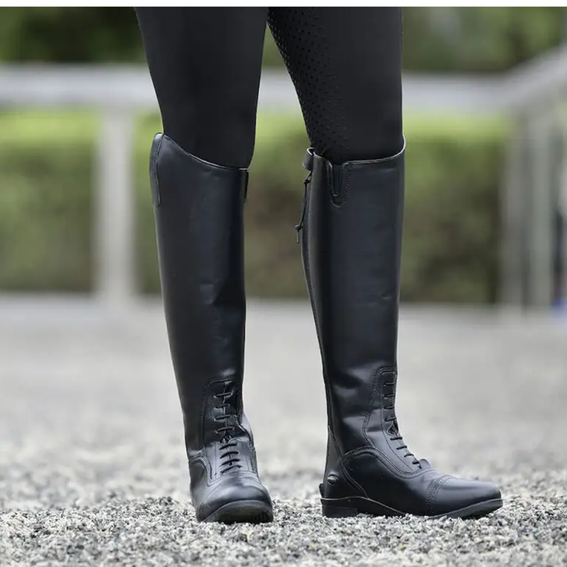 Saxon Syntovia Tall Field Boots - Black-1