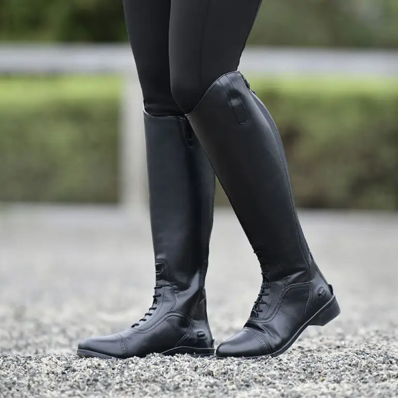 Saxon Syntovia Tall Field Boots - Black-2