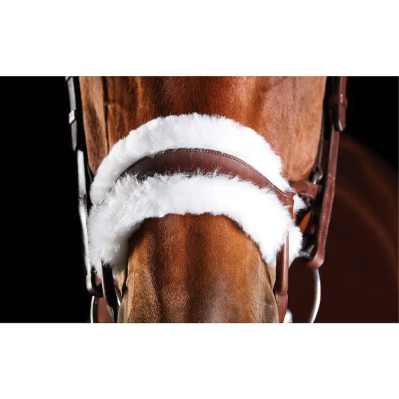Collegiate ComFiTec Sheepskin Bridle - Brown-1