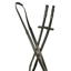 Collegiate ComFiTec Opulux Fancy Raised Rubber Reins 54 - Black