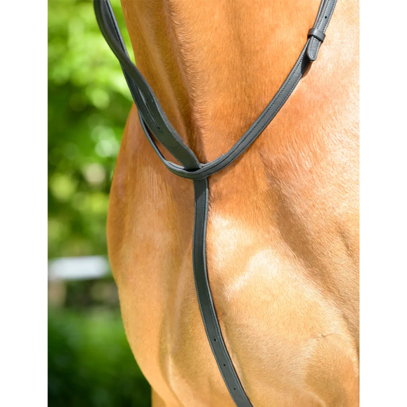 Collegiate ComFiTec Opulux Plain Flat Running Martingale - Black-1