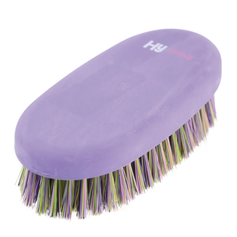 Hy Equestrian Multi Colour Body Brush - Purple/Multi Colour