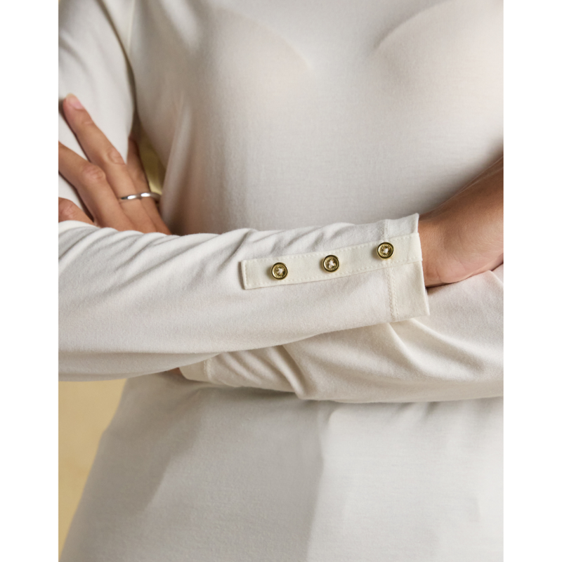 Joules Ladies Amy Jersey Top - Cream-4