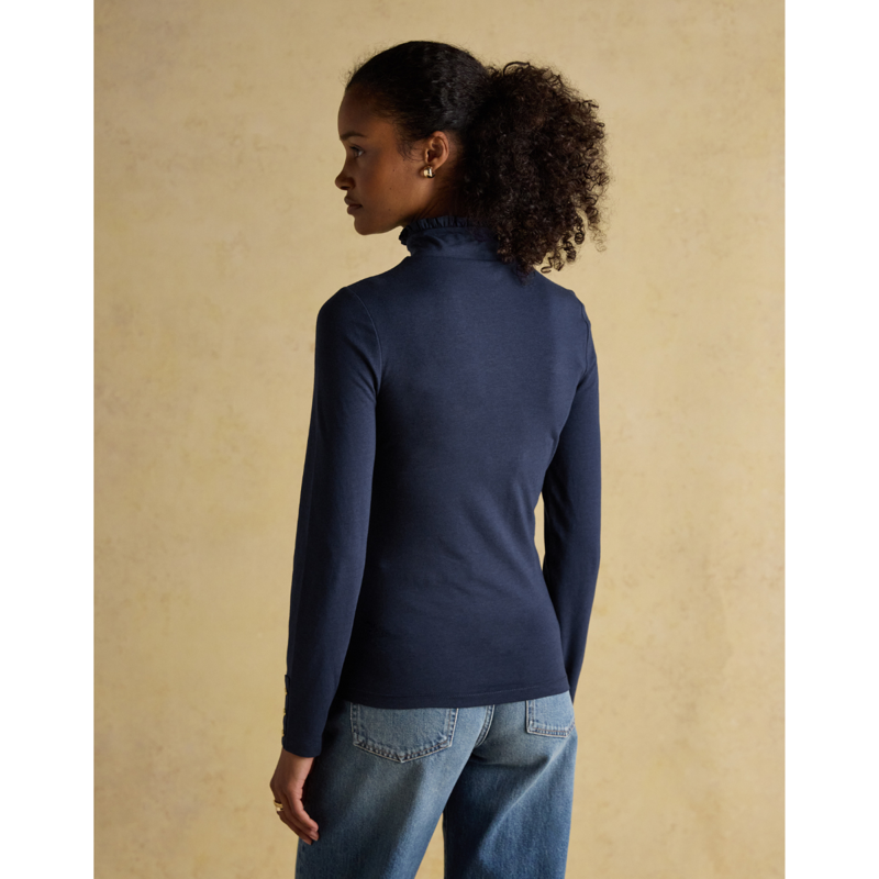 Joules Ladies Amy Jersey Top - Navy-2