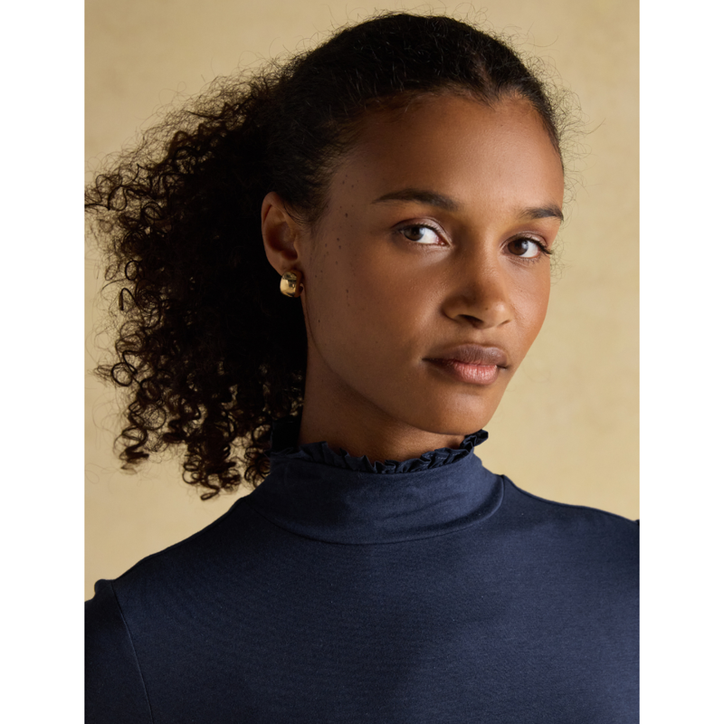 Joules Ladies Amy Jersey Top - Navy-3