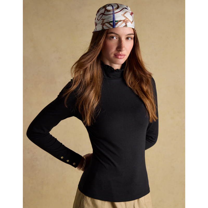 Joules Ladies Amy Jersey Top - Black-1