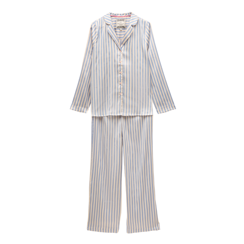 Joules Ladies Bonnie Pyjama Set - Blue Stripe