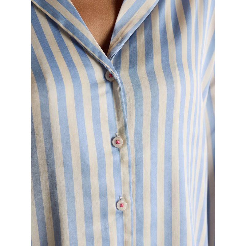 Joules Ladies Bonnie Pyjama Set - Blue Stripe-4