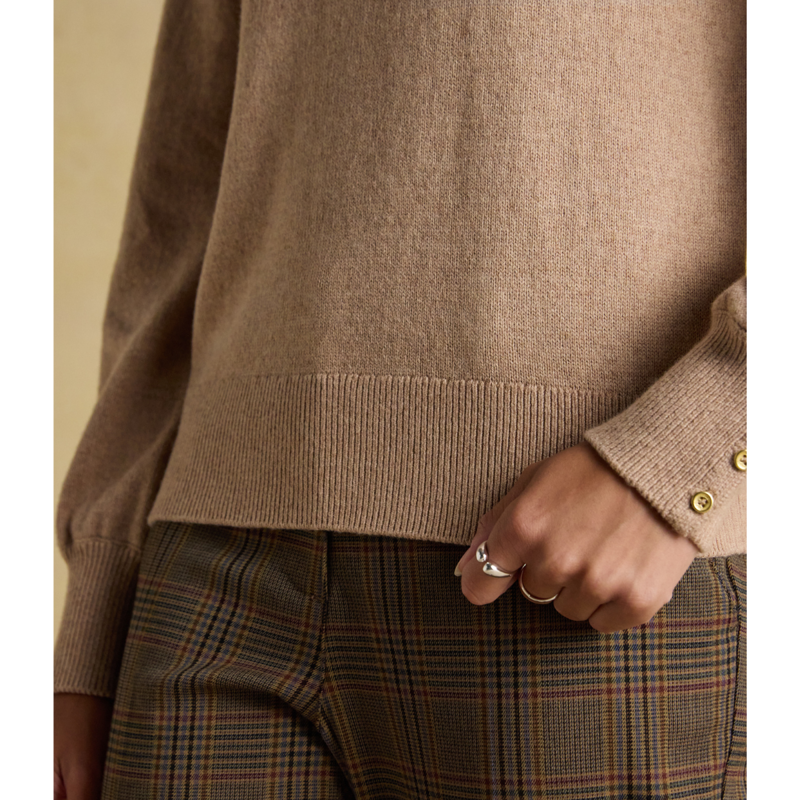 Joules Ladies Enid Knit - Oatmeal-5
