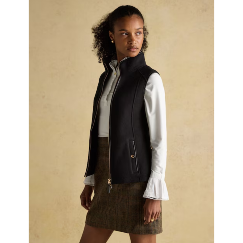 Joules Ladies Heritage Fleece Gilet - Black-2