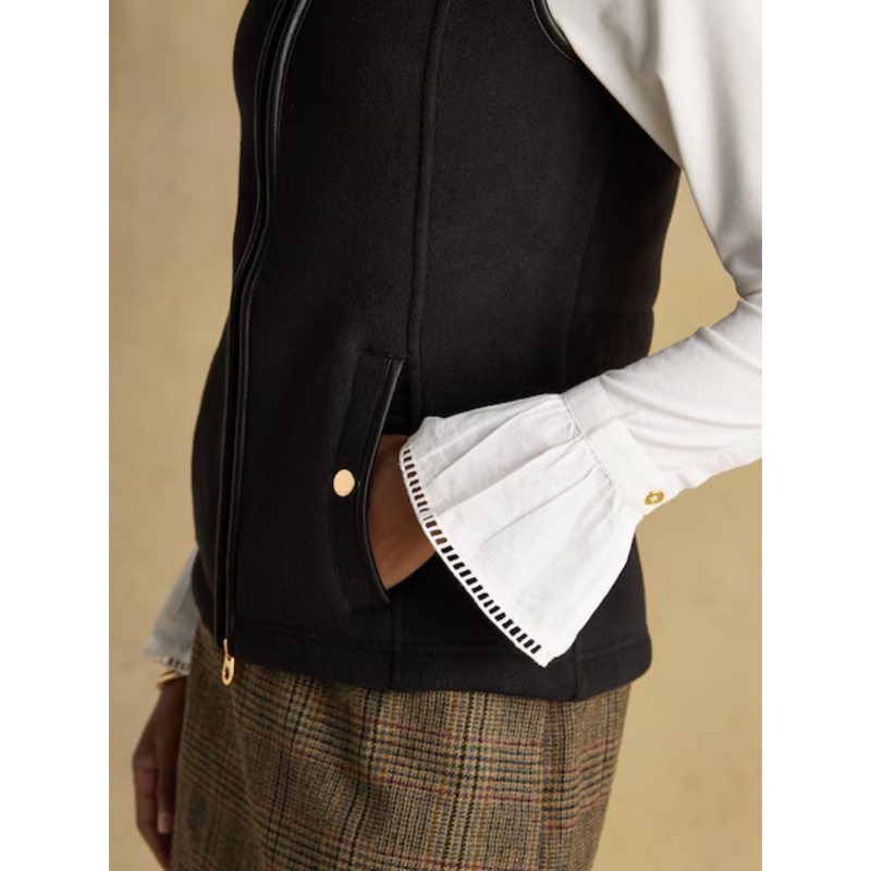 Joules Ladies Heritage Fleece Gilet - Black-4