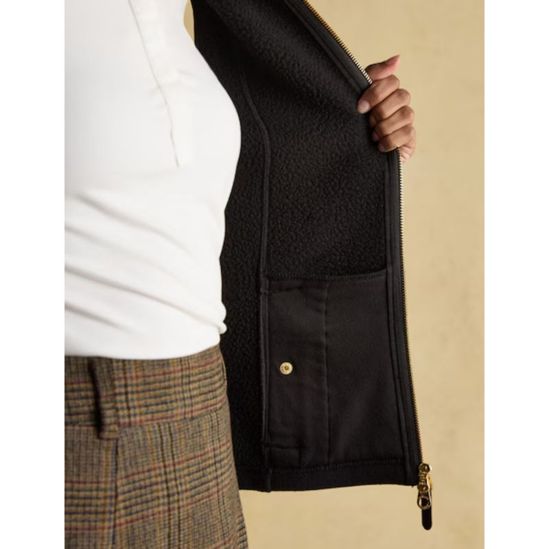 Joules Ladies Heritage Fleece Gilet - Black-5