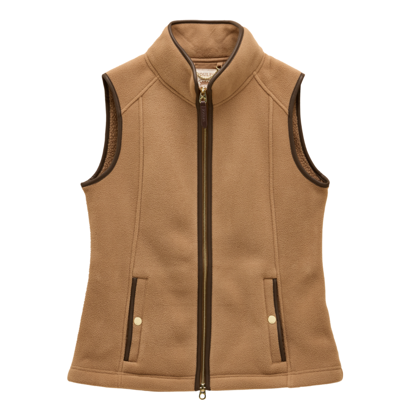 Joules Ladies Heritage Fleece Gilet - Tan Brown