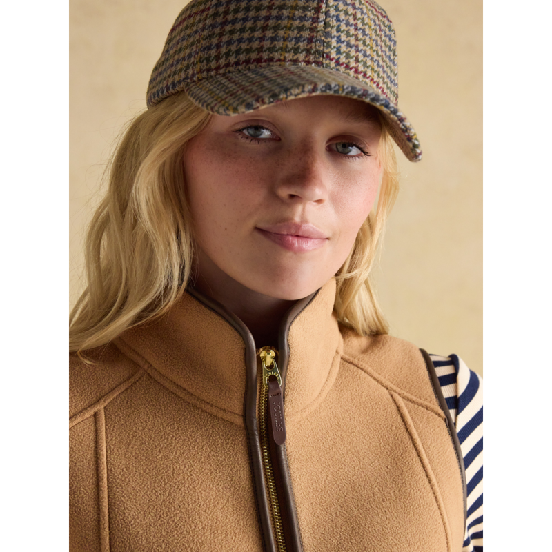 Joules Ladies Heritage Fleece Gilet - Tan Brown-4