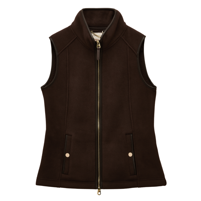 Joules Ladies Heritage Fleece Gilet - Brown