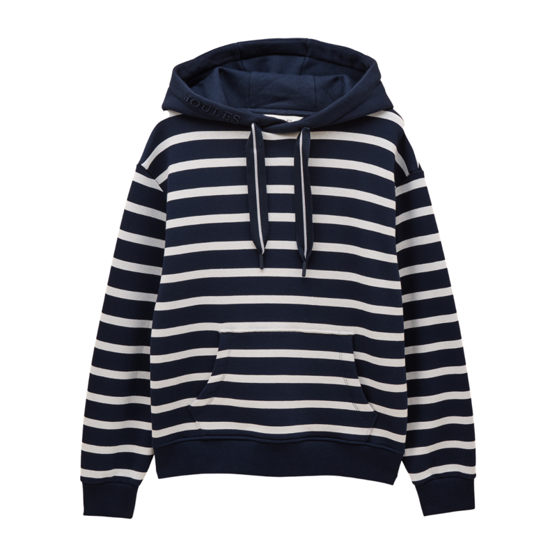Joules Ladies Milbourne Hoodie - Navy/White Stripe