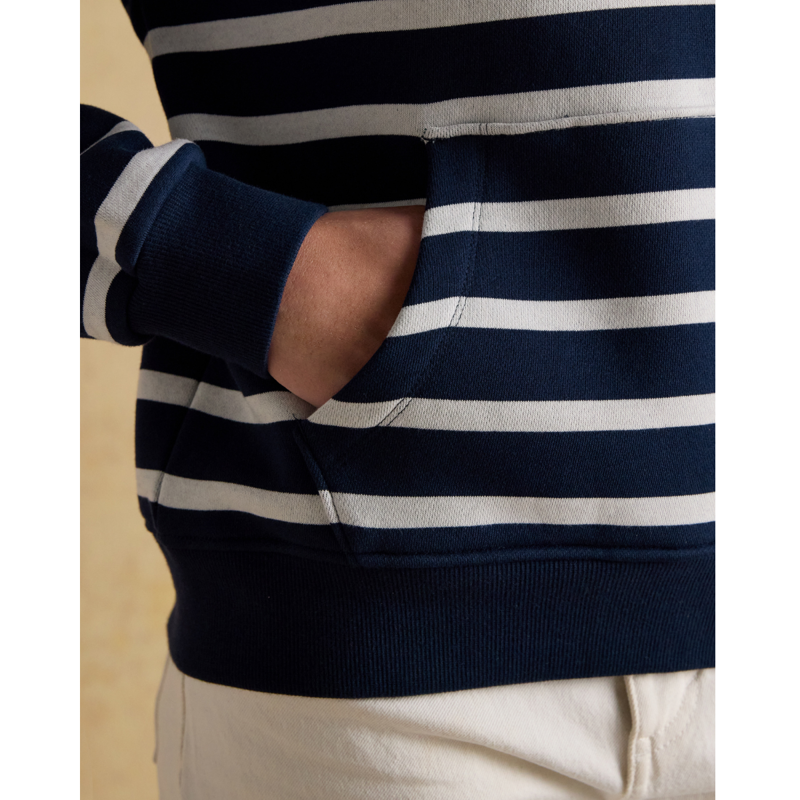 Joules Ladies Milbourne Hoodie - Navy/White Stripe-4