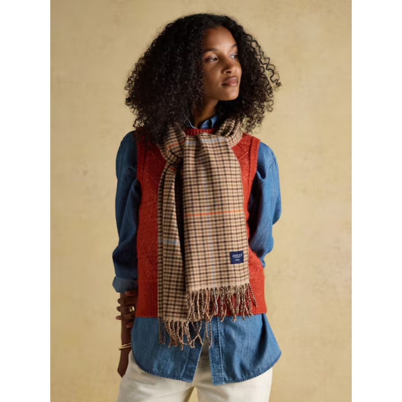Joules Ladies Langtree Scarf - Tan Brown