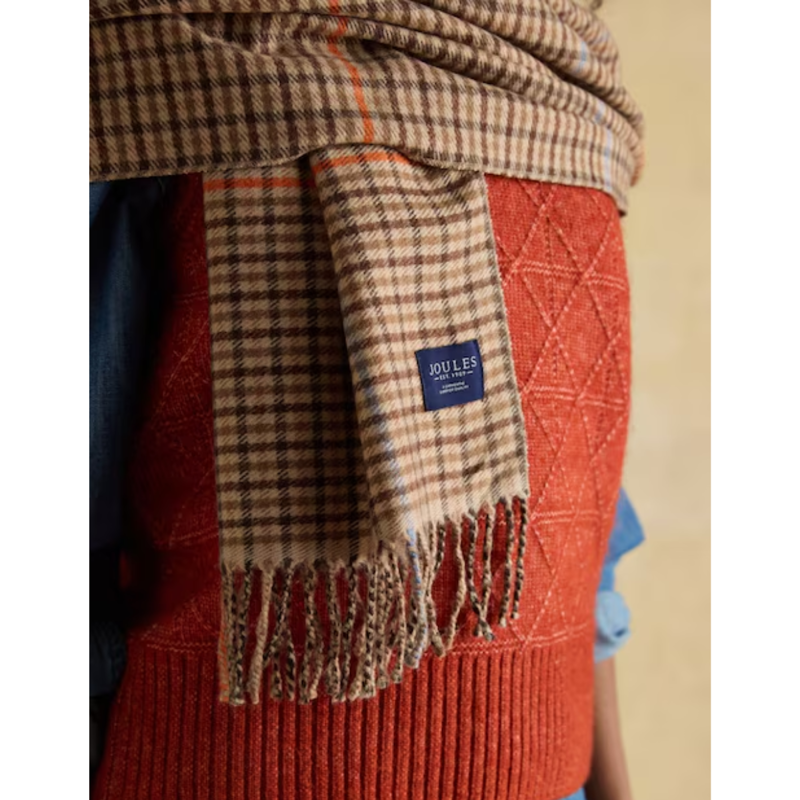 Joules Ladies Langtree Scarf - Tan Brown-2