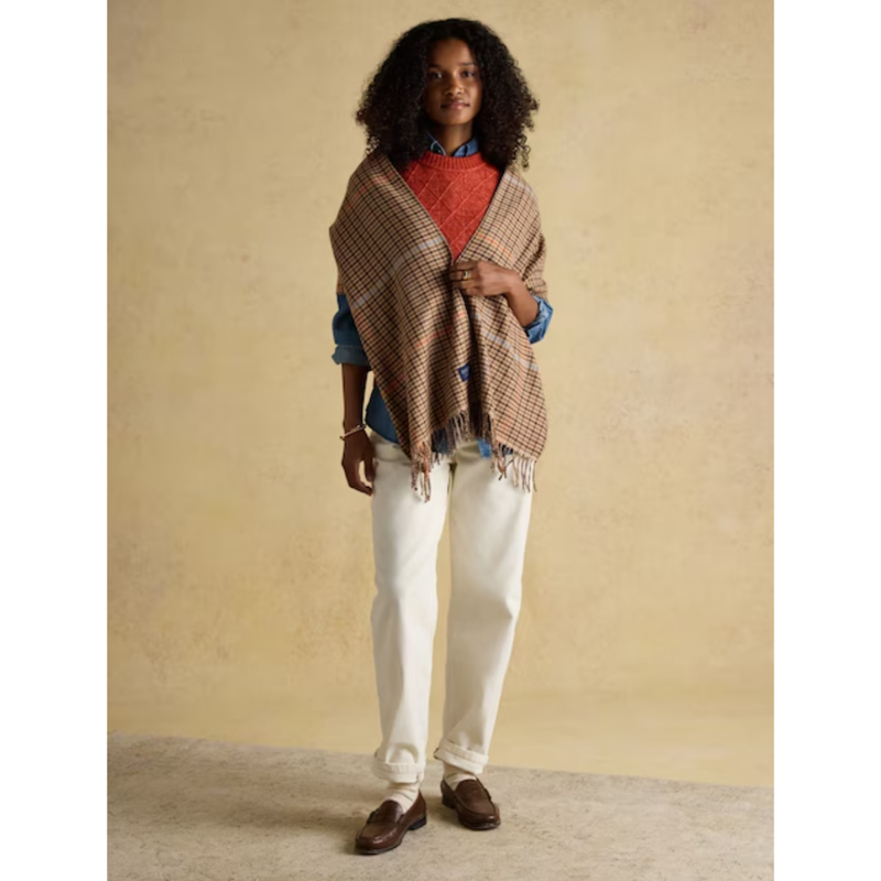 Joules Ladies Langtree Scarf - Tan Brown-3