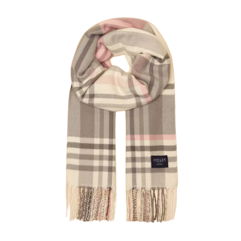 Joules Ladies Langtree Scarf - Pink/Grey