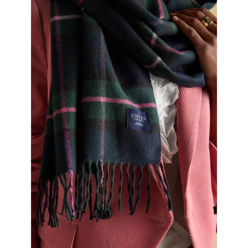 Joules Ladies Langtree Scarf - Navy/Pink-1