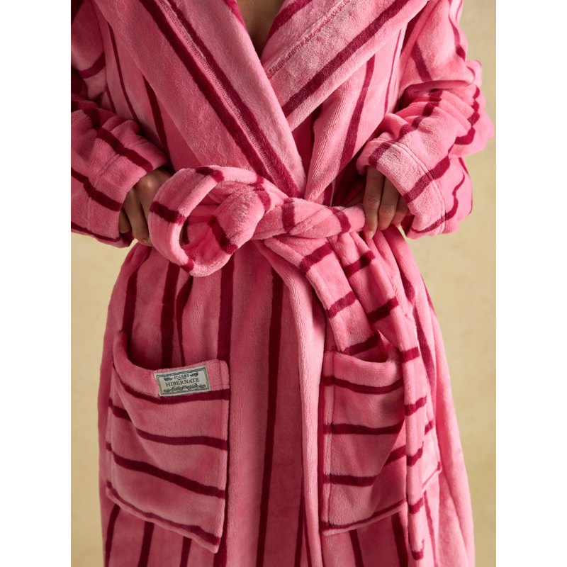 Joules Ladies Luna Dressing Gown - Pink-2