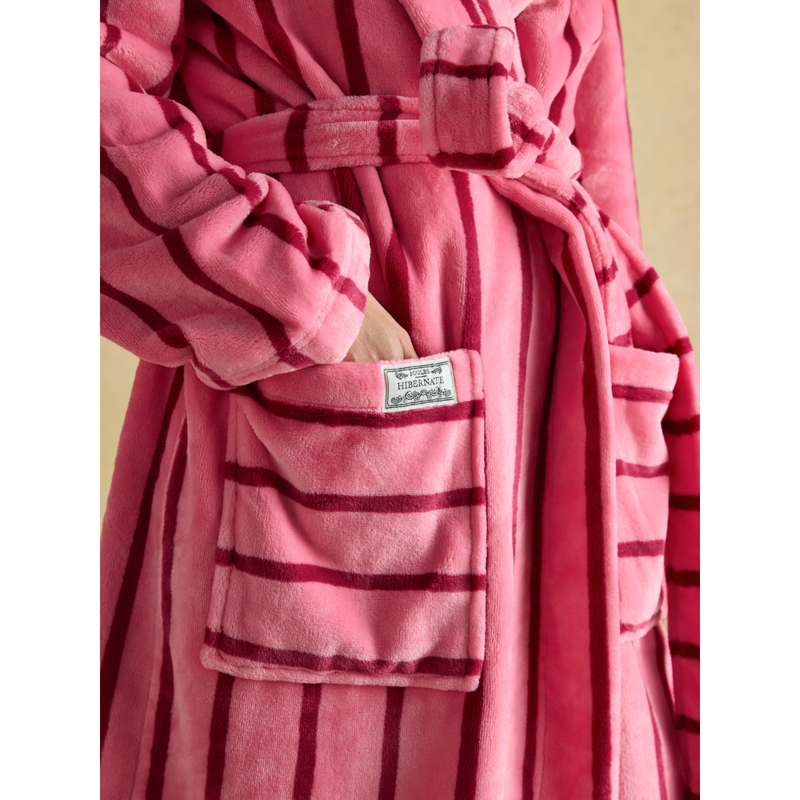 Joules Ladies Luna Dressing Gown - Pink-3