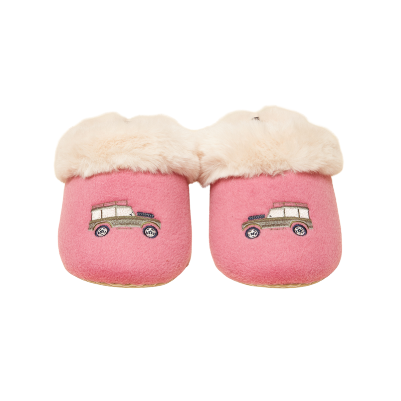 Joules Ladies Slippet Luxe Artwork Slippers - Pink/Cream-1