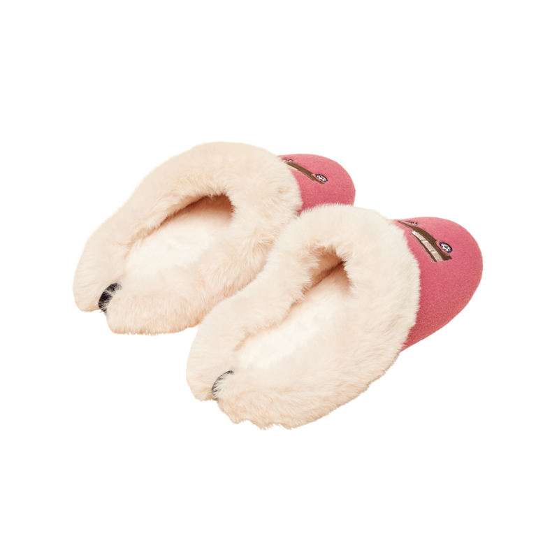 Joules Ladies Slippet Luxe Artwork Slippers - Pink/Cream-3