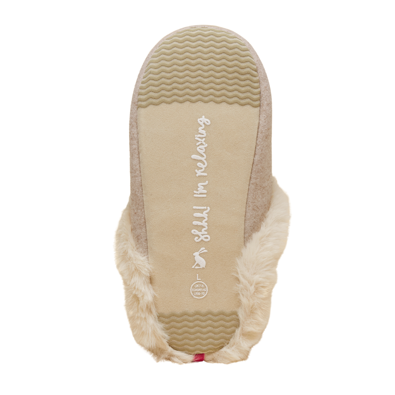 Joules Ladies Slippet Luxe Artwork Slippers - Oatmeal-4