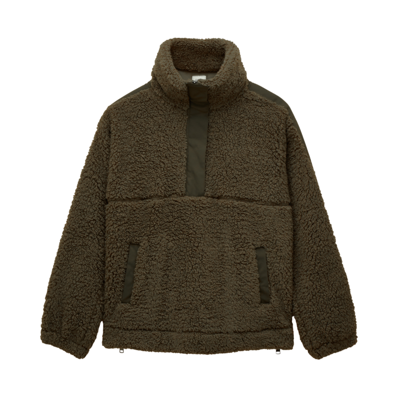 Joules Ladies Tilly Quarter Zip Fleece - Khaki Green