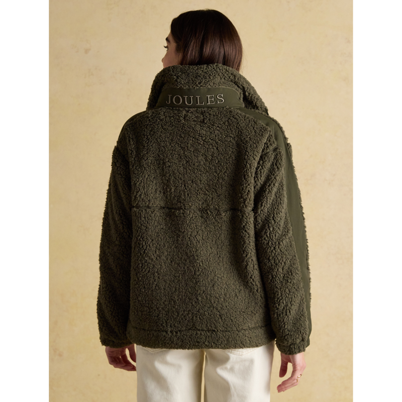 Joules Ladies Tilly Quarter Zip Fleece - Khaki Green-2