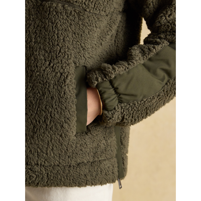 Joules Ladies Tilly Quarter Zip Fleece - Khaki Green-5